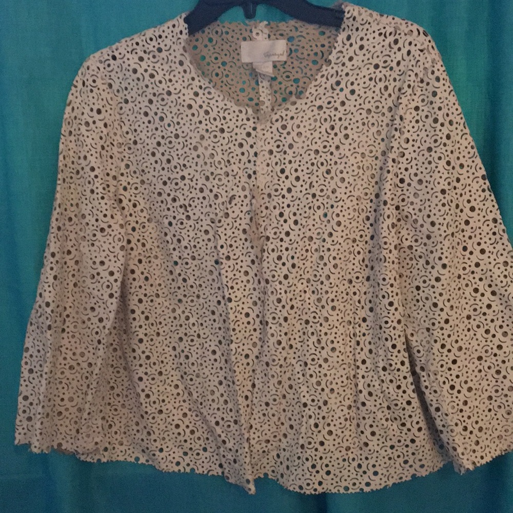 Laced leather evening jacket